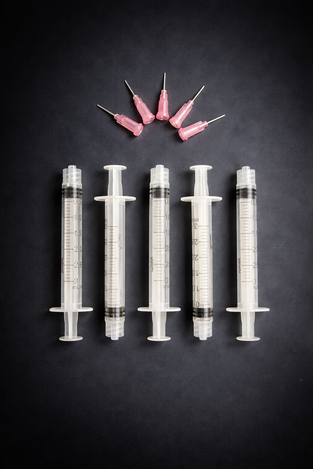 Precision Glue Syringe Set for Rhinestones | 3ml Luer Lock Applicator Kit (5 Pack) – Fine Tip Craft Syringes