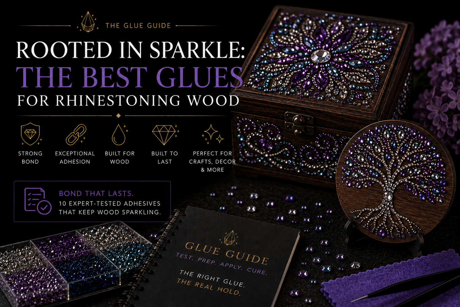 Rooted in Sparkle: The Best Glues for Rhinestoning Wood