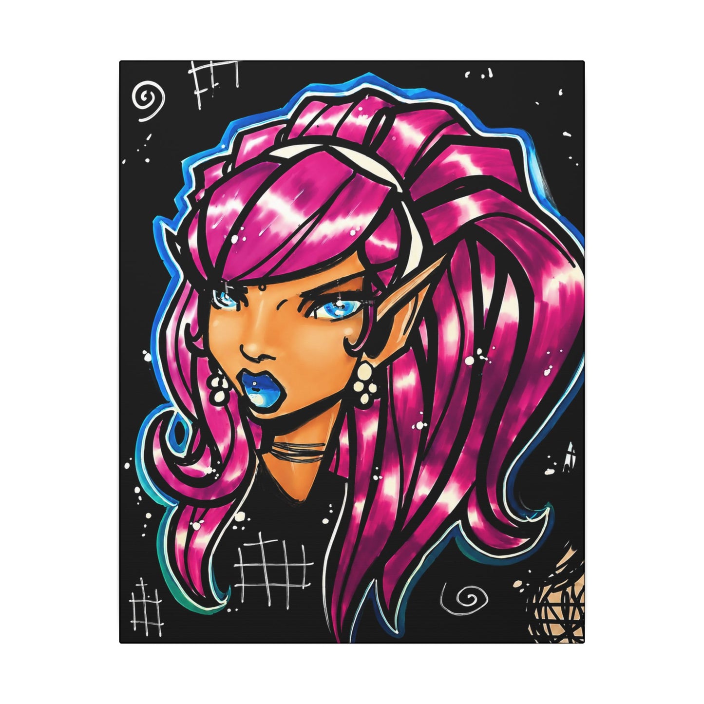 The Fae Don't Forgive (Original Drawing) - Ready to Rhinestone Canvas