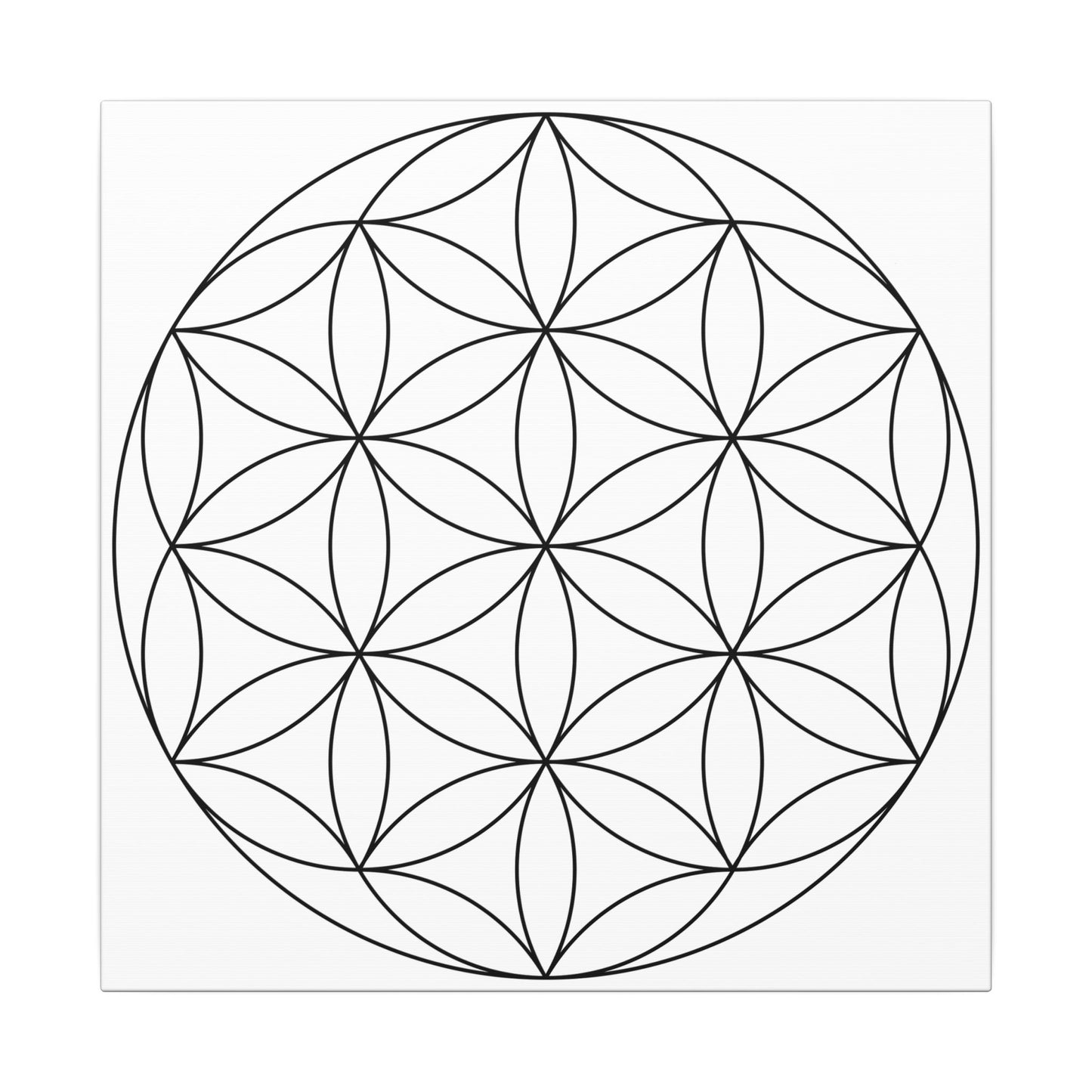 The Flower of Life - Ready to Paint and Rhinestone Canvas