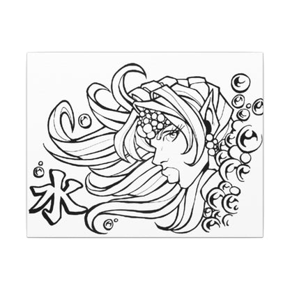 She Moves Like Water - Ready to Paint and Rhinestone Canvas