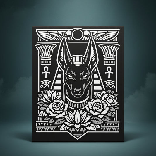 Anubis - Ready to Rhinestone Canvas