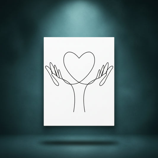 Wholehearted - Ready to Paint and Rhinestone Canvas