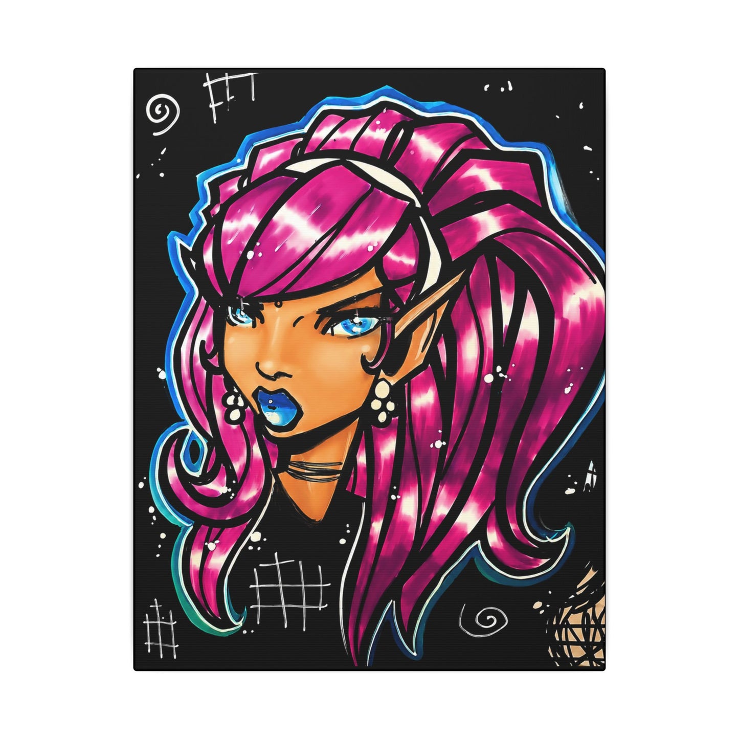 The Fae Don't Forgive (Original Drawing) - Ready to Rhinestone Canvas