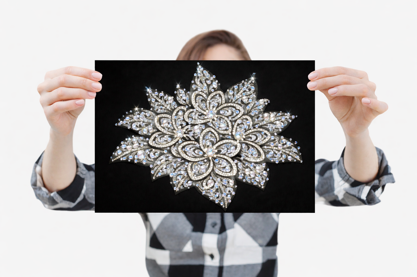 Peony in Full Bloom - Ready to Rhinestone Canvas
