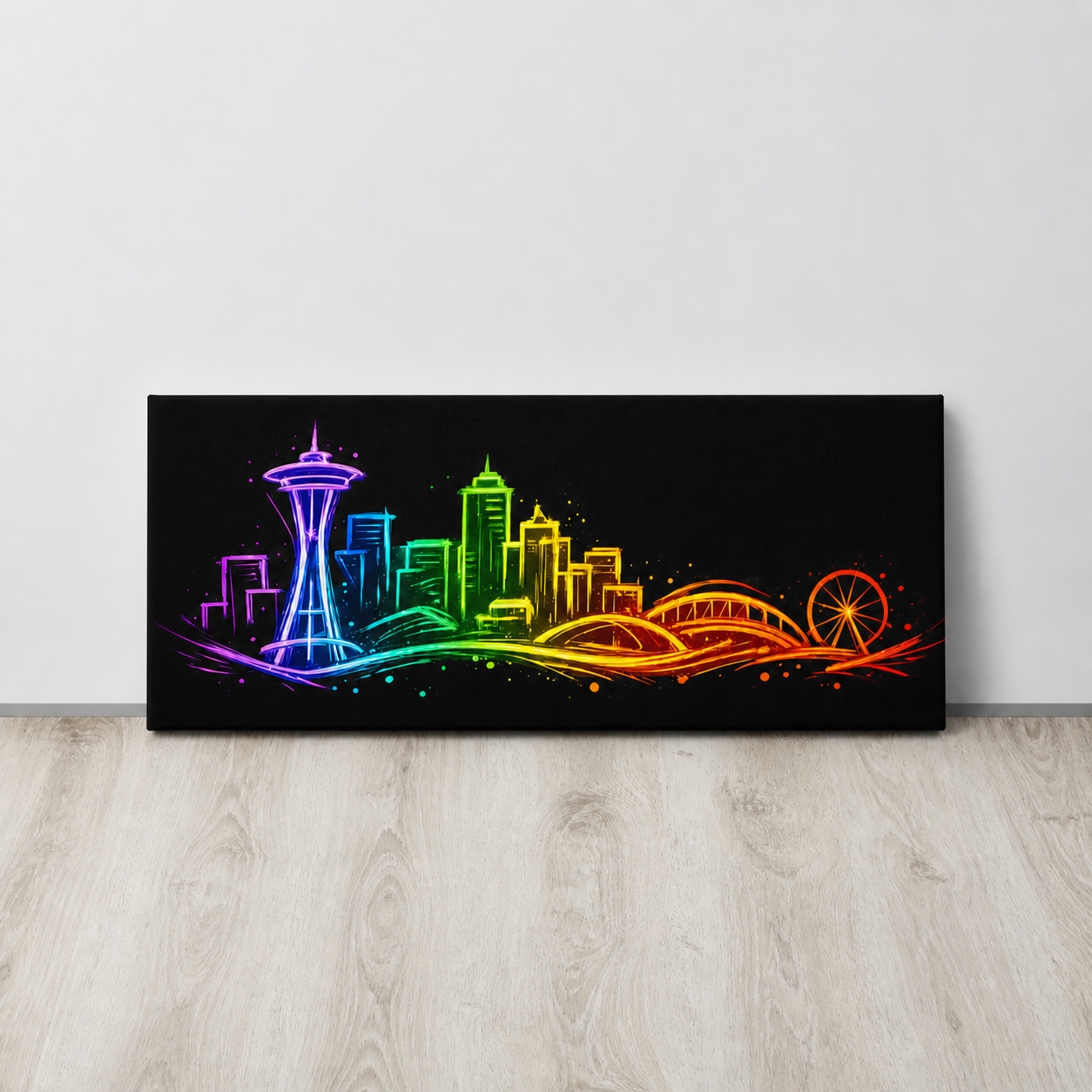 Seattle Skyline - Ready to Rhinestone Canvas