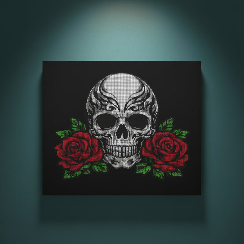 Scarlet Vow - Ready to Rhinestone 20 x 16 Grid Fill Canvas