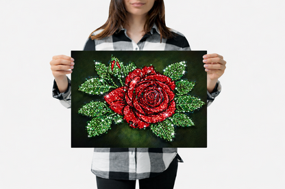 American Rose - Ready to Rhinestone Canvas