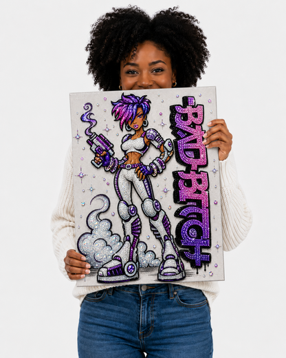 Bad B!tch - Ready to Paint and Rhinestone Canvas