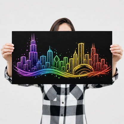 Chicago Skyline - Ready to Rhinestone Canvas