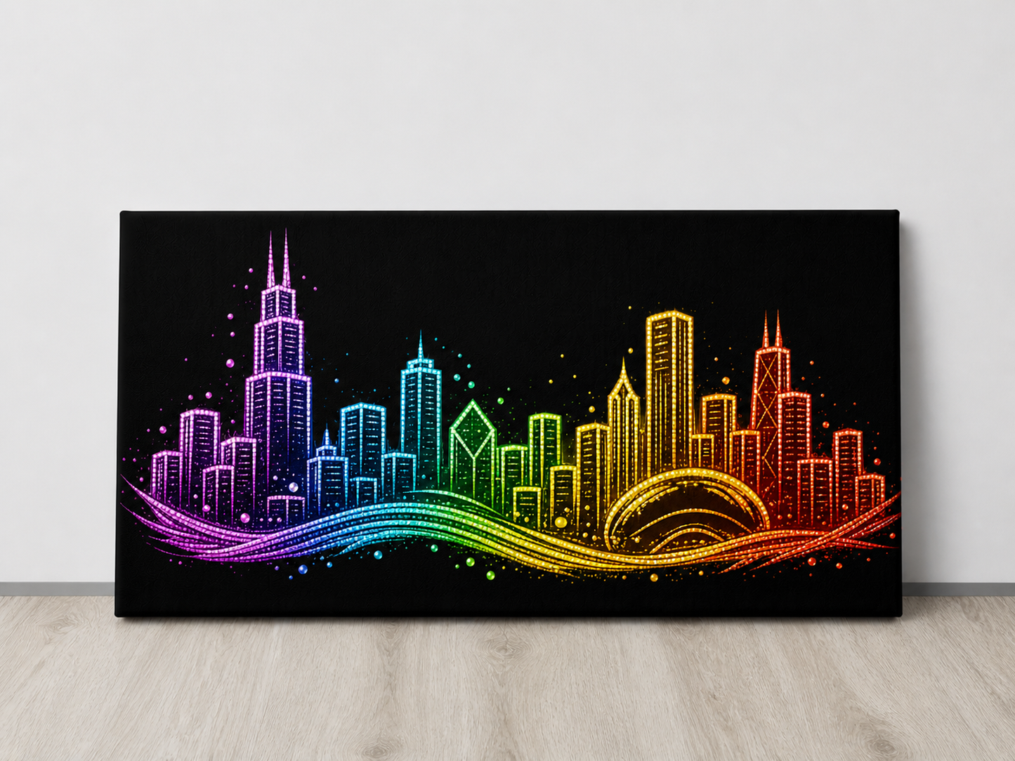 Chicago Skyline - Ready to Rhinestone Canvas