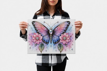 Flora and Flight — Ready to Paint and Rhinestone Canvas