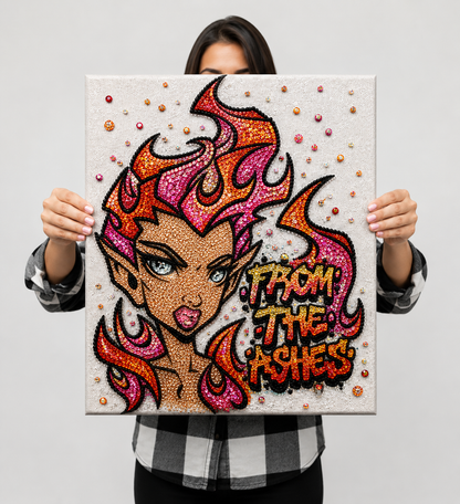 From the Ashes - Ready to Paint and Rhinestone Canvas