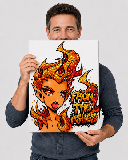 From the Ashes - Ready to Paint and Rhinestone Canvas