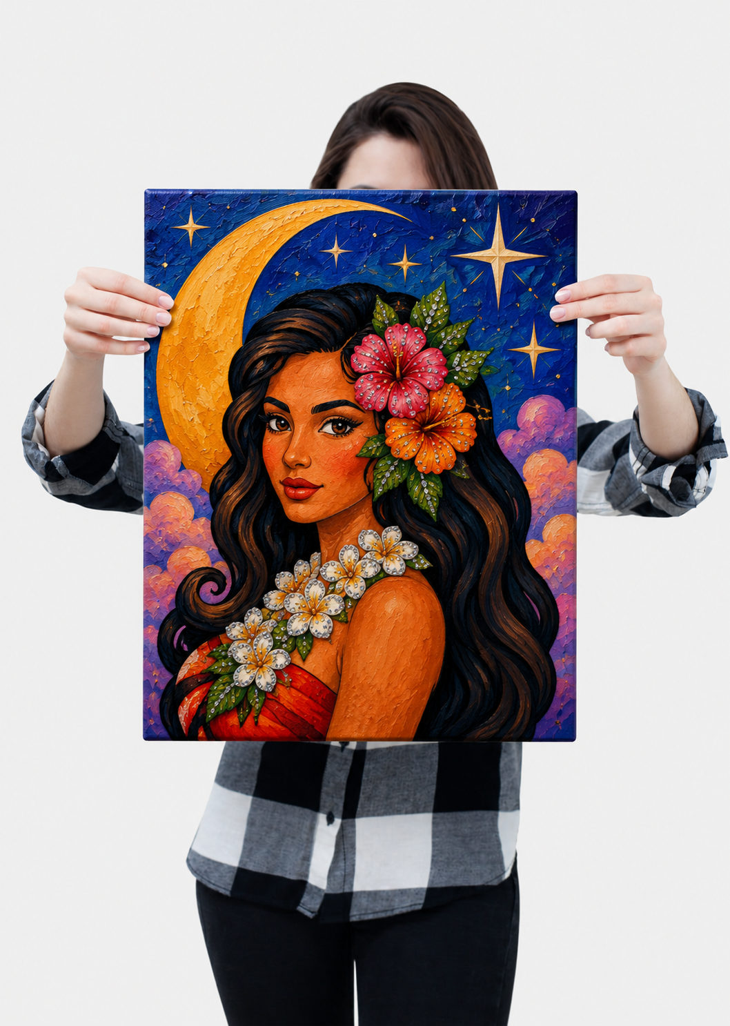 Mahina - Ready to Paint and Rhinestone Canvas