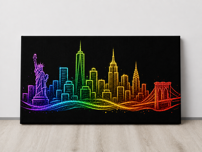New York City Skyline - Ready to Rhinestone Canvas