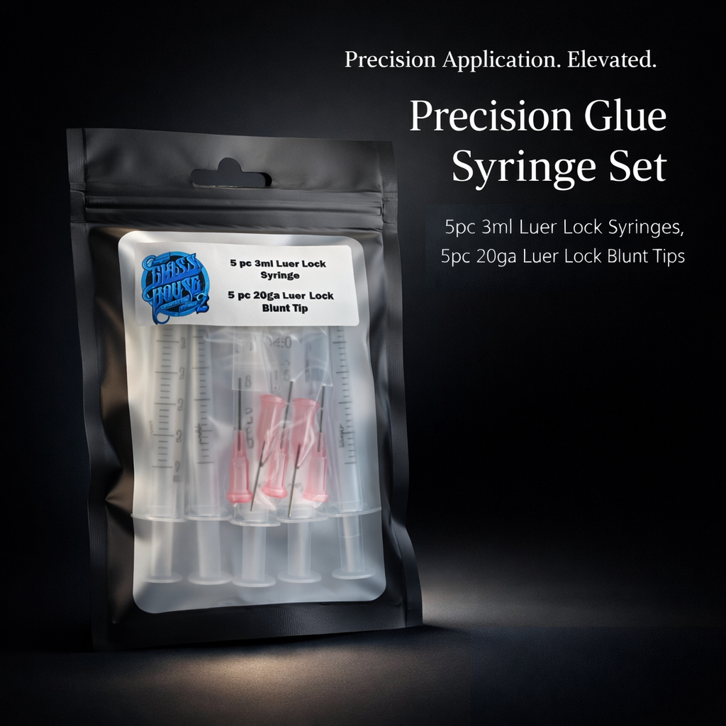 Precision Glue Syringe Set for Rhinestones | 3ml Luer Lock Applicator Kit (5 Pack) – Fine Tip Craft Syringes