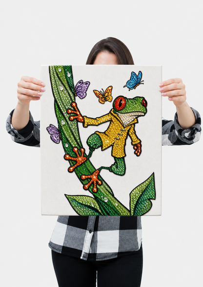 The Curious Climber - Ready to Paint and Rhinestone Canvas