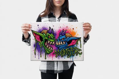 The Monsters We Keep - Ready to Paint and Rhinestone Canvas